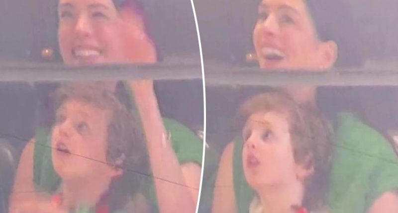 Anne Hathaway's son Jack, 5, makes rare appearance at Super Bowl 2025