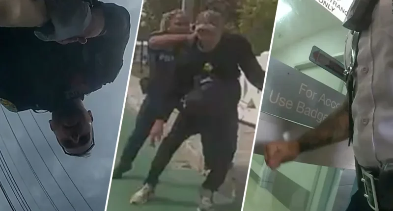 Bodycam footage shows moment Florida officers' attempt to restrain suspect goes horribly wrong