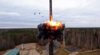 Launch of a Russian Yars intercontinental ballistic missile.