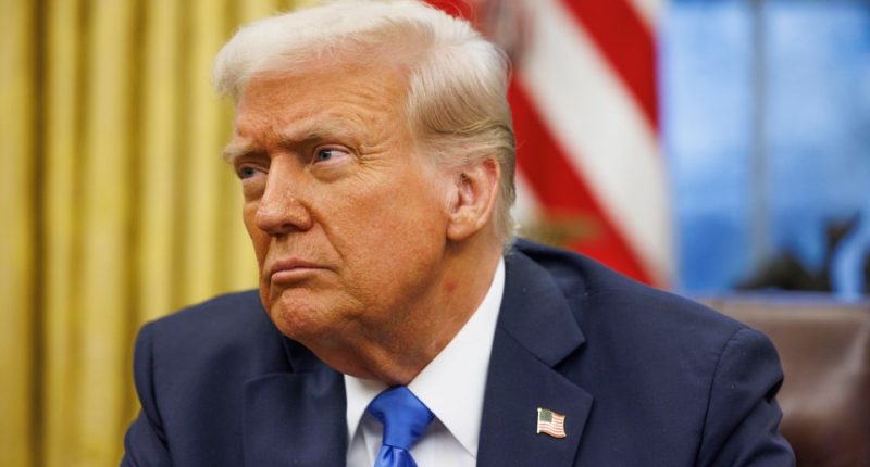 Close-up of Donald Trump in the Oval Office.