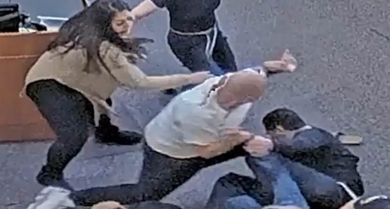 Chaos breaks out in court as family of murdered woman attacks suspect