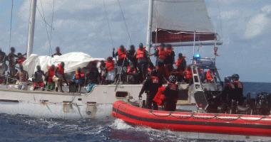US Coast Guard intercepts Chinese migrant on a paddleboard off the Bahamas