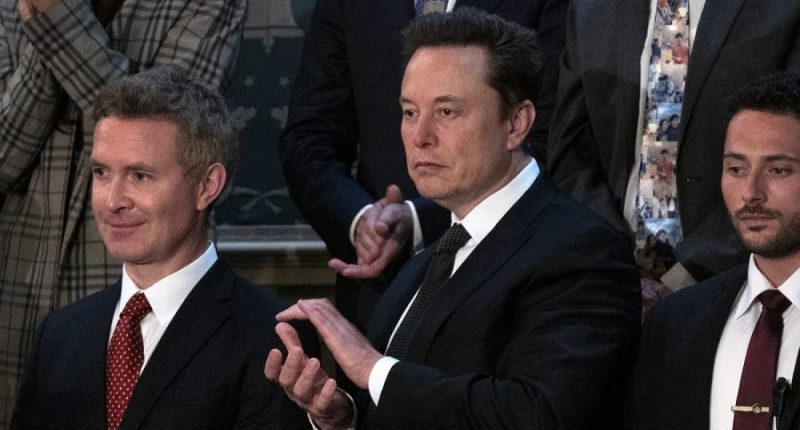 Elon Musk is seen as Israeli Prime Minister Benjamin Netanyahu gives a joint address to Congress at the Capitol in Washington, D.C., on July 24, 2024. (Greg Nash/The Hill)