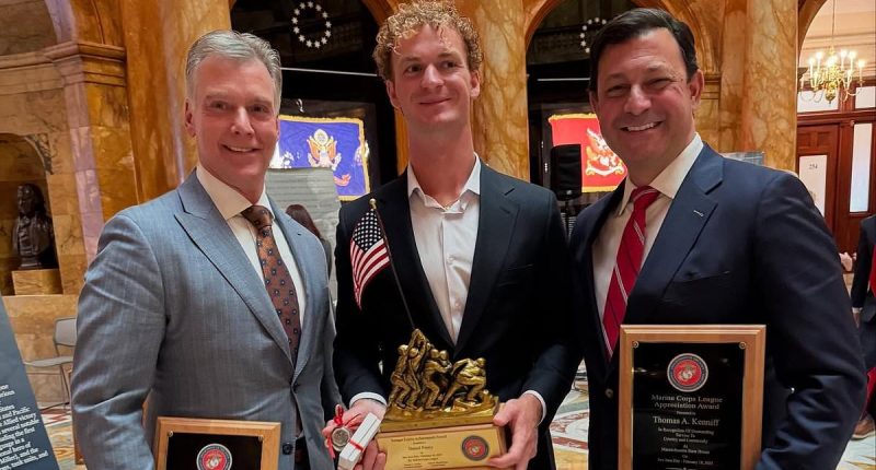 Daniel Penny receives award for his bravery on New York subway