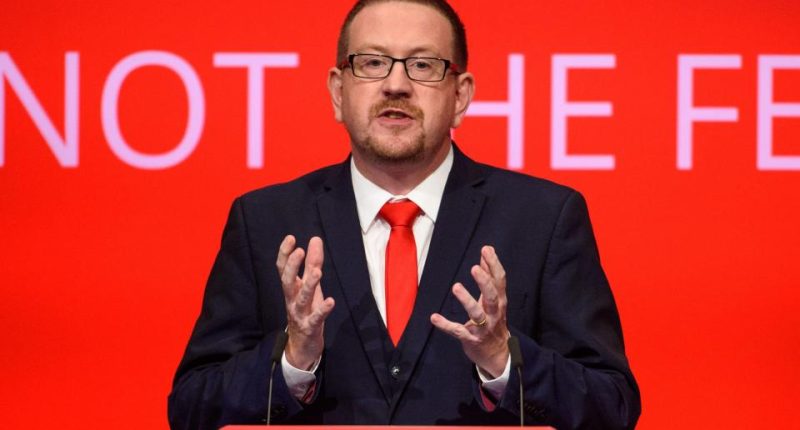 Andrew Gwynne speaking at the Labour Party conference.