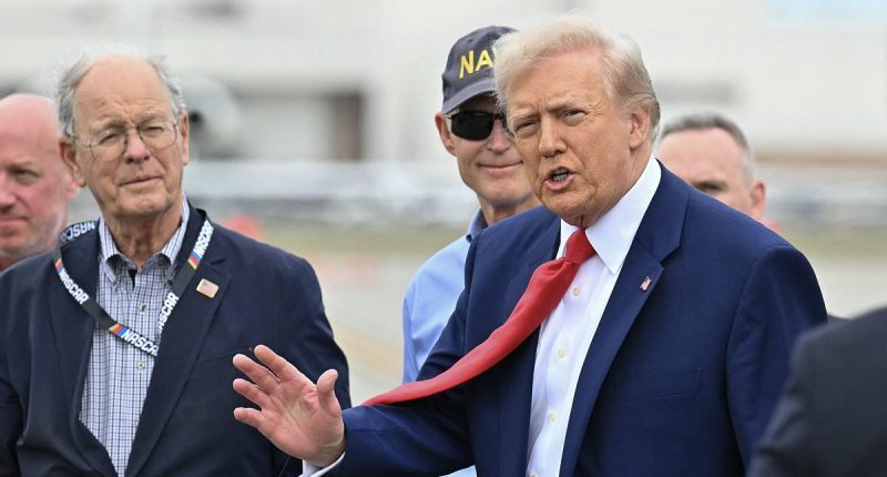 Donald Trump lands in Florida for Daytona 500