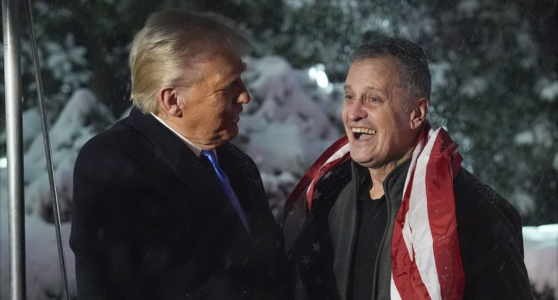 Donald Trump welcomes Marc Fogel to the White House hours
