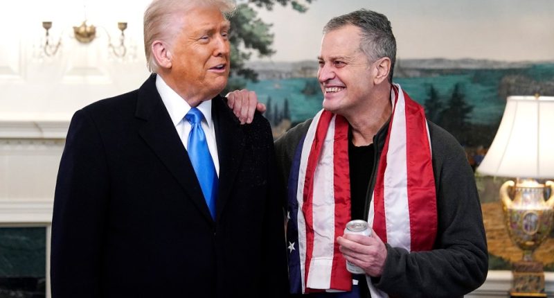 President Trump welcomes Marc Fogel back to the United States at the White House.