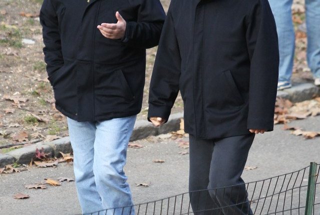 Prince Andrew and Jeffrey Epstein walking in Central Park.
