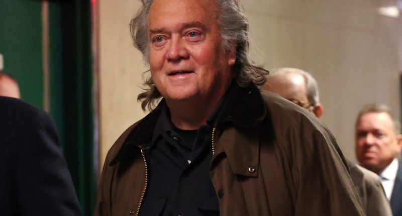 Steve Bannon arriving at court.