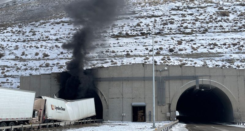 Fiery multi-car pileup inside quarter-mile mountain tunnel leaves at least 2 dead, several injured