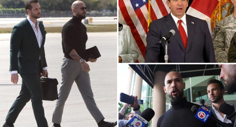 Florida launches investigation into Andrew Tate after he flees to Sunshine State