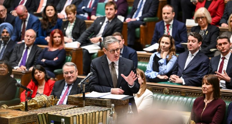 Keir Starmer speaking at Prime Minister's Questions in the House of Commons.