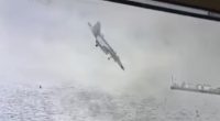US military jet crashing into San Diego Bay.