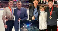 Ice skater Maxim Naumov surrounded by family friends after losing both parents in DC plane collision