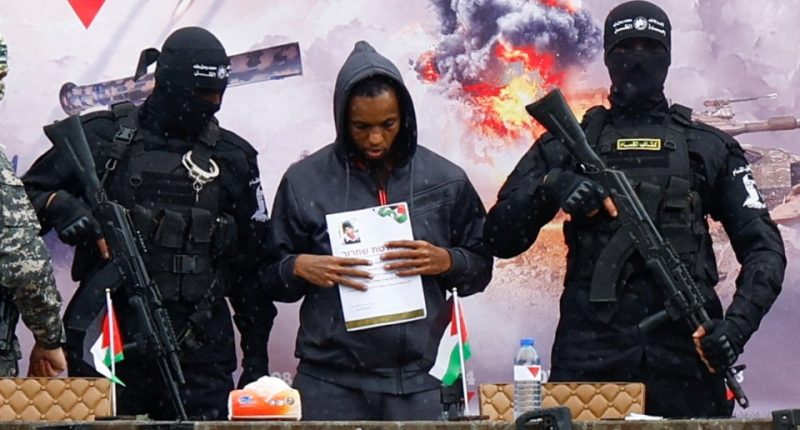 Avera Mengistu, released by Hamas militants as part of a prisoner exchange.