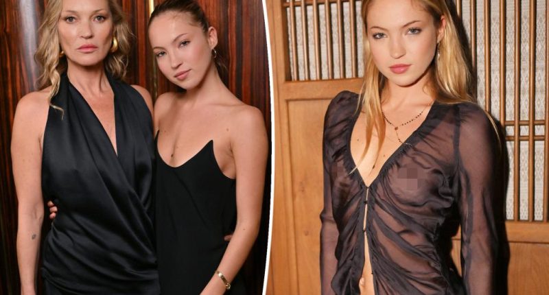 Kate Moss' daughter, Lila, wears see-through top at London Fashion Week