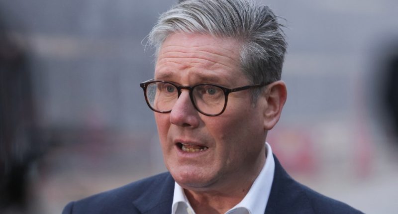 Keir Starmer, Prime Minister, speaking at a construction site.