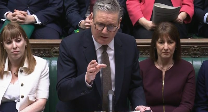 Prime Minister Keir Starmer speaking at Prime Minister's Questions in the House of Commons.