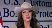 Kristi Noem mocked over 'border costume' and doubles down on tariffs