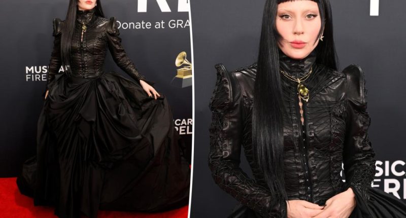 Lady Gaga channels 'Disease' music video glam on Grammys 2025 red carpet