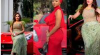 Laila Charani Poses with Regina Daniels’ Favorite Ferrari