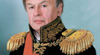 Portrait of Oleg Sokolov in military uniform.
