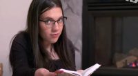 Natalia Grace reading a book.