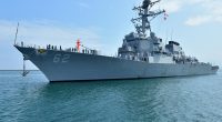 USS Fitzgerald (DDG 62) at a port visit in Aomori, Japan.