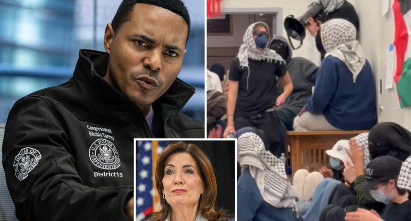 Rep. Ritchie Torres raps Gov. Hochul for foot-dragging on approving mask ban after latest anti-Israel protest on NYC campus