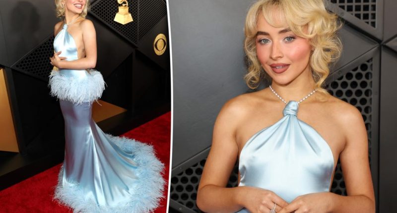 Sabrina Carpenter hits Grammys 2025 red carpet in showgirl style