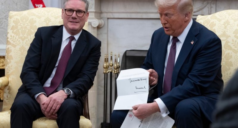 Donald Trump and Keir Starmer meeting in the Oval Office.