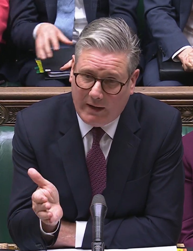 Sir Keir Starmer speaking at Prime Minister's Questions.