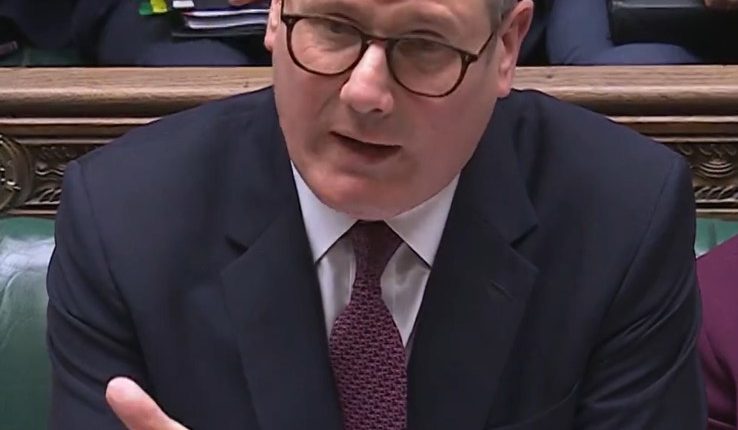 Sir Keir Starmer speaking at Prime Minister's Questions.