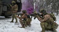 Ukrainian soldiers conducting field training.