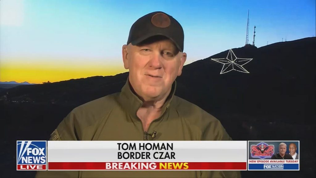 Tom Homan threatens to arrest NJ gov for harboring illegal migrant