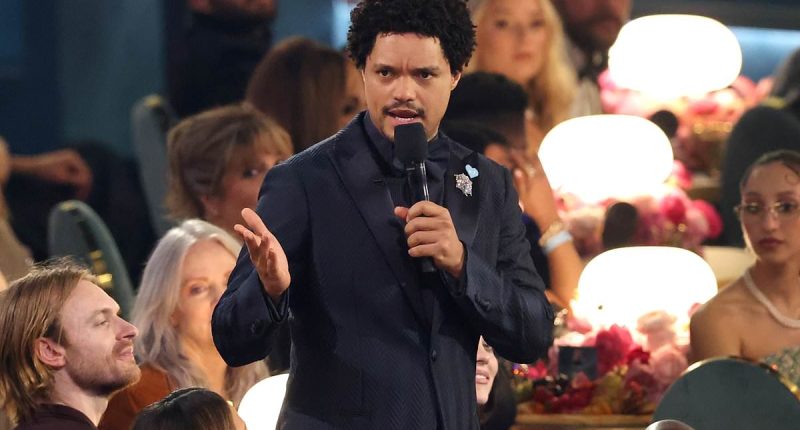 Trevor Noah anti-Trump jokes fall flat at Grammy's as artist roll eyes