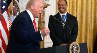 Trump brings out 'incredible' Tiger Woods at Black History Month event