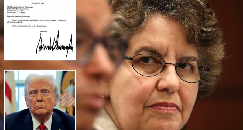 Trump fires Democratic Federal Election Commission Chairwoman Ellen Weintraub