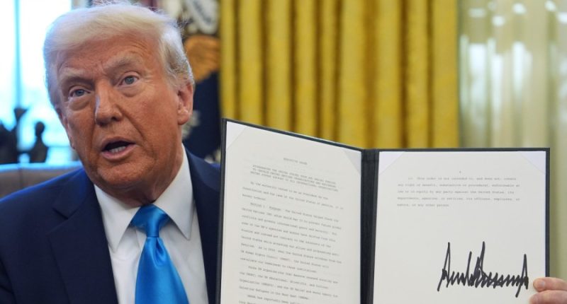 Trump signs executive order stripping funds from schools requiring COVID-19 vaccines