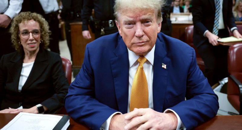 Donald Trump at his trial.