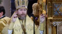 Bishop Tikhon Shevkunov giving a speech.
