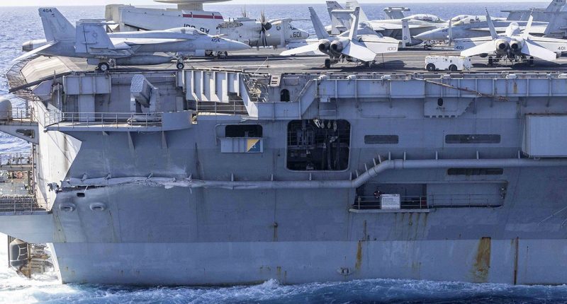 USS Harry S. Truman ship collision damage revealed in new photos