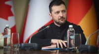 Volodymyr Zelenskyy at a G7 leaders meeting.