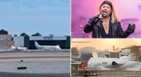 Video shows speeding jet owned by Mötley Crüe's Vince Neil plow into parked plane