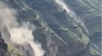 Landslides in Santorini after continuous tremors.