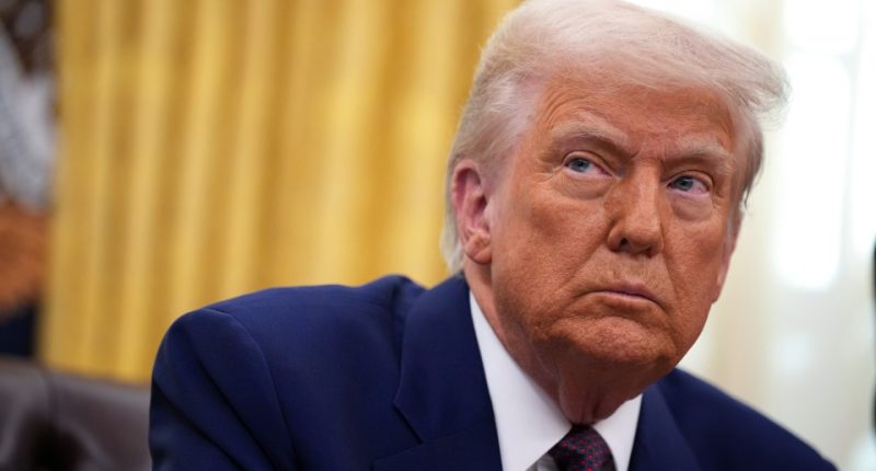 Close-up of Donald Trump.