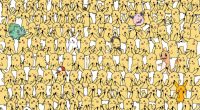 Illustration of many Pikachus with three hidden bananas.