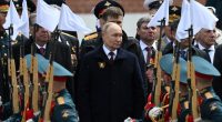 Vladimir Putin at a military ceremony.