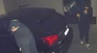 Security vision captured four people in the driveway of the multi-million dollar Hunters Hill home.